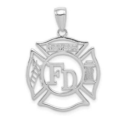 Fd Member In Shield Pendant 14k White Gold C3105W, MPN: C3105W, 637218130870