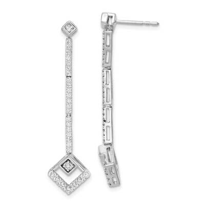Si1/Si2, G H I, Dangle Post Earrings 14k White Gold Lab Grown Diamond EM7953-057-WLG, MPN: EM7953-0…