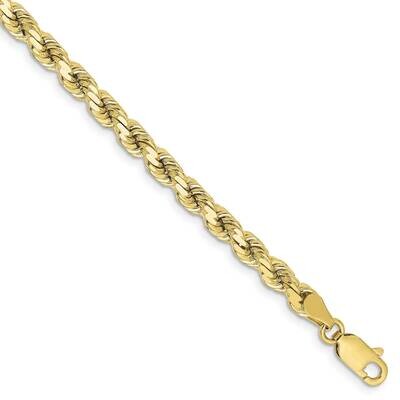 4.25mm Diamond-Cut Rope Chain 9 Inch 10k Gold 10K033-9, MPN: 10K033-9, 191101567940