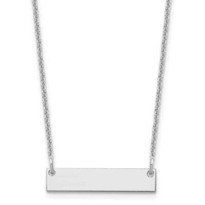 Polished Blank Bar Necklace 10k White Gold Small 10XNA1197W, MPN: 10XNA1197W,