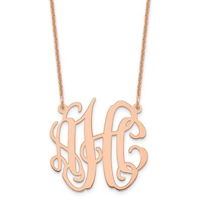 Polished Monogram Necklace 14k Rose Gold Small XNA547R, MPN: XNA547R,