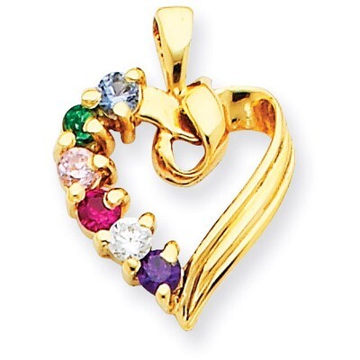 6 Birthstones Family Pendant 14k Yellow Gold XMP52/6, MPN: XMP52/6, 883957485836