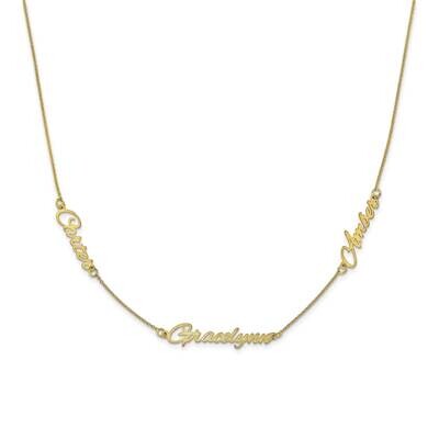 Brushed 3 Name Necklace 10k Gold 10XNA879Y, MPN: 10XNA879Y, 191101403361