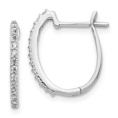 1.3mm Hinged Hoop Earrings 14k White Gold Diamond EM5416-020-WA, MPN: EM5416-020-WA, 191101417269