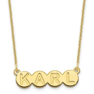 4 Letter Bubble Necklace 10k Gold 10XNA1322Y, MPN: 10XNA1322Y, 196904158623