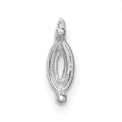Marquise 2-Prong 3 x 1.75mm Wire Setting 14k White Gold WG255, MPN: WG255,