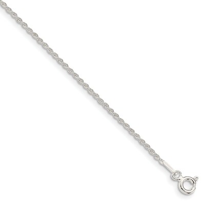 20 Inch 1.3mm Solid Rope Chain Sterling Silver QDR025-20, MPN: QDR025-20, 886774125336