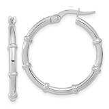 White Polished and Fancy Hoop Earrings 14k Gold TF2010W, MPN: TF2010W, 883957986999