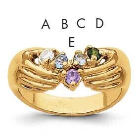 5 Synthetic Stone Family Ring 14k Gold XMR51/5SY, MPN: XMR51_5--6, 883957161402