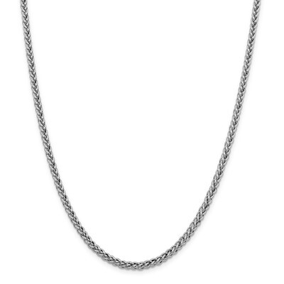 22 Inch 4.30mm Semi-solid 3-Wire Wheat Chain 14k white Gold BC180-22, MPN: BC180-22, 883957069432