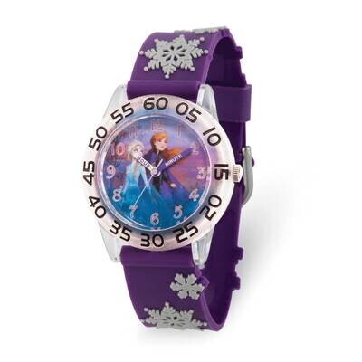 Disney Frozen II Time Teacher Purple Snowflake Band Kids Watch XWA6278, MPN: XWA6278, 842885113877