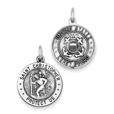 SaintChristopher US Coast Guard Medal Sterling Silver QC4402, MPN: QC4402, 886774582955