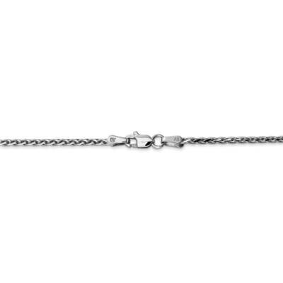 22 Inch 1.9mm Round Diamond-cut Wheat Chain 14k White Gold PEN271-22, MPN: PEN271-22, 886774062778