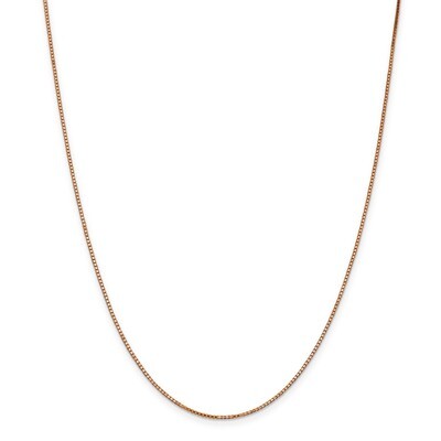 18 Inch 1.10mm Box Link Chain 14k Rose Gold RSC33-18, MPN: RSC33-18, 886774614557