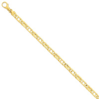 5.8mm Polished Fancy Link Chain 7.5 Inch 14k Gold LK397-7.5, MPN: LK397-7.5, 886774404233