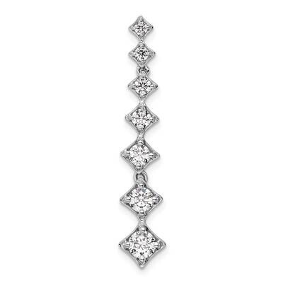 Si1/Si2, G H I, Complete 7 Stone Chain Slide Pendan 14k White Gold Lab Grown Diamond PM9135-100-WLG…