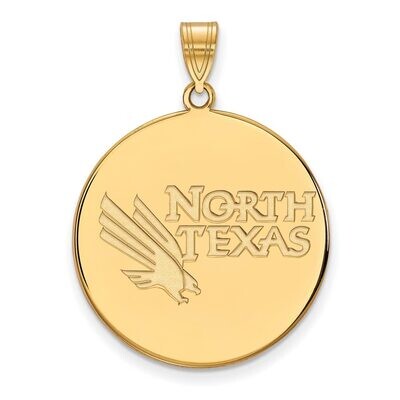 University of North Texas x-Large Disc Pendant 14k Yellow Gold 4Y002UNT, MPN: 4Y002UNT, 886774859873