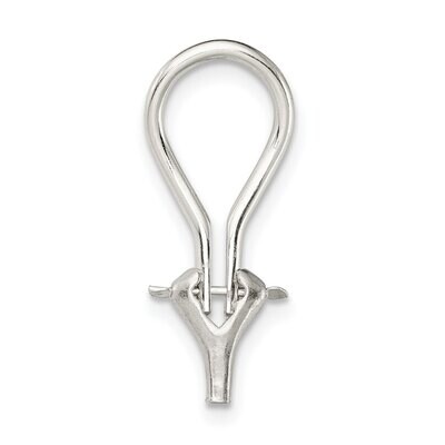 .86 x .37 inch Omega Clip Earring Component Sterling Silver SS3208, MPN: SS3208,