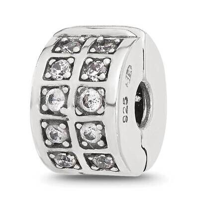 CZ Clip Bead Sterling Silver QRS4434, MPN: QRS4434,