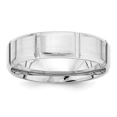 Heavy Comfort Fit Fancy Band 14k White Gold WB116, MPN: WB116, 886774496511
