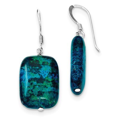 Stabilized Chrysocolla Earrings Sterling Silver QE6418, MPN: QE6418, 883957547169