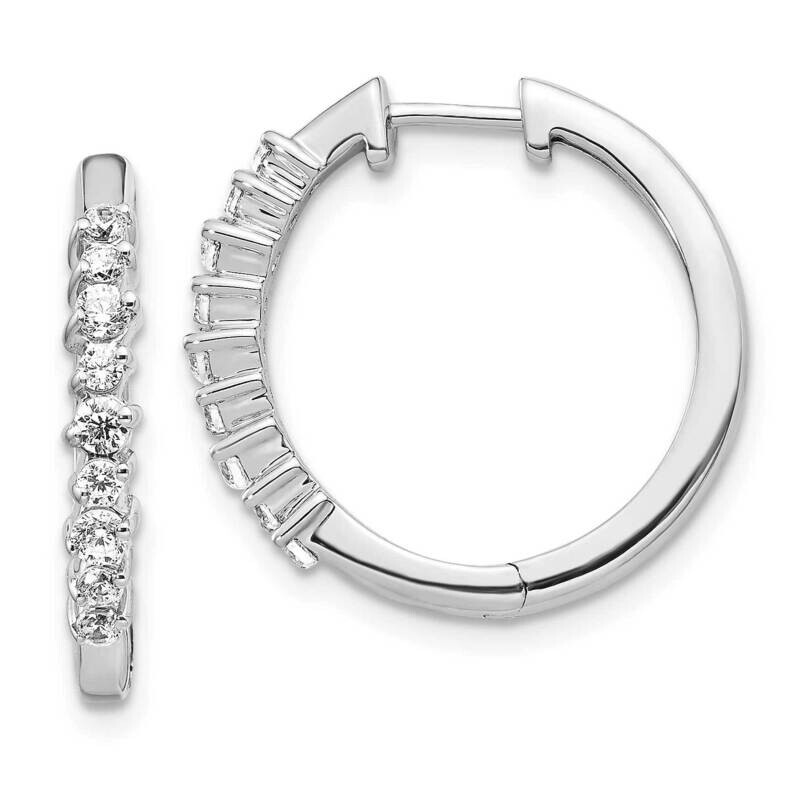 SI1/SI2 G H I Hoop Earrings 14k White Gold Lab Grown Diamond EM4261-050-WLG, MPN: EM4261-050-WLG, 8…