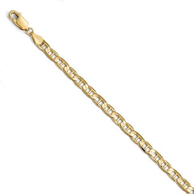 Leslie&#39;s 4.5mm Concave Anchor Chain 7 Inch 14k Gold HB-1316-7, MPN: 1316-7, 191101849503
