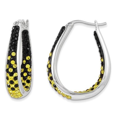 Pittsburgh Spirit Earrings Sterling Silver Swarovski Elements CE0002-029