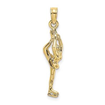 Solid Polished 3-D Figure Skater Charm 10k Gold 10D1446, MPN: 10D1446,
