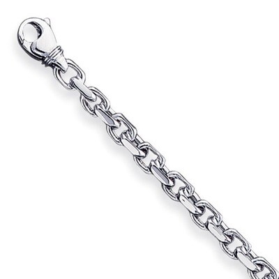 4.5mm Fancy Link Chain 8 Inch 14k White Gold WLK302-8, MPN: WLK302-8, 886774405933