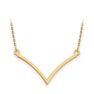 V Necklace 14k Gold XP5059, MPN: XP5059, 883957873701