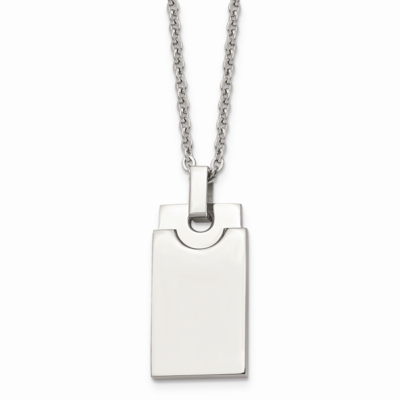 Square 22 Inch Necklace Stainless Steel Polished SRN1065-22 by Chisel, MPN: SRN1065-22, 191101850646