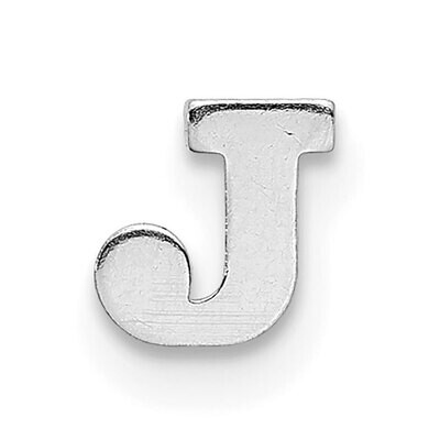 Die Struck Letter J 14k White Gold WG2220J, MPN: WG2220J,