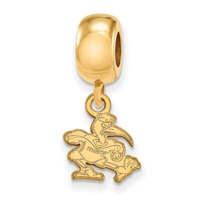 University of Miami Bead Charm x-Small Dangle Gold-plated Silver GP064UMF, MPN: GP064UMF, 886774952…