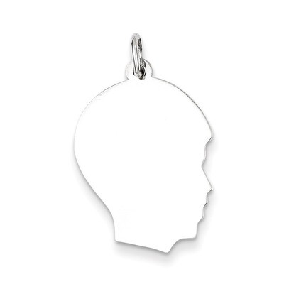 Boy Disc Charm Engravable Sterling Silver QM358/27, MPN: QM358/27, 883957579429