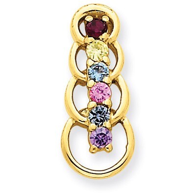 6 Birthstones Family Pendant 14k Yellow Gold XMP51/6, MPN: XMP51/6, 883957447896