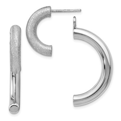 Leslie&#39;s Diamond-cut Removable Front Back Earrings Sterling Silver Polished HB-QLE945, MPN: QLE945,…