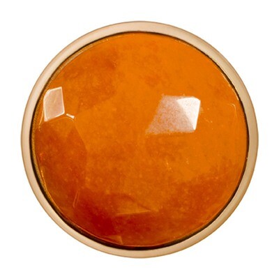 Nikki Lissoni Faceted Red Aventurine Gold-Plated 33mm Coin C1359GM, MPN: C1359GM, 8718627469064