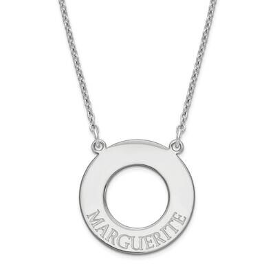 Open Circle with 1 name Sterling Silver Rhodium-plated XNA761SS, MPN: XNA761SS,