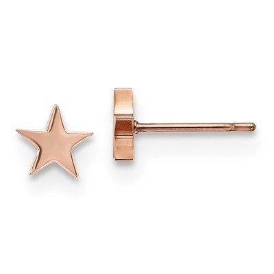 Rose IP-plated Star Post Earrings Stainless Steel Polished SRE1206 by Chisel, MPN: SRE1206, 1911010…