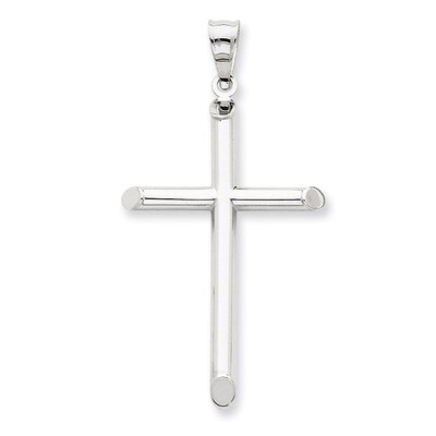 Polished Hollow Cross Pendant 14k White Gold K3710, MPN: K3710, 886774100906
