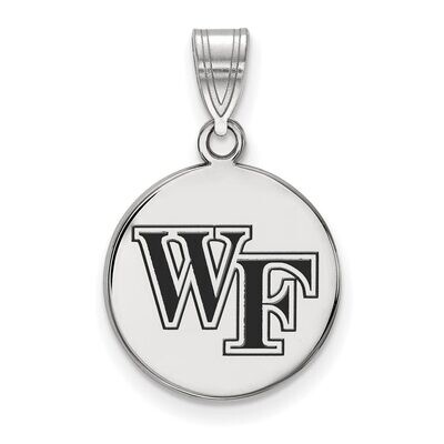 Wake Forest University Medium Enamel Disc Pendant Sterling Silver SS034WFU, MPN: SS034WFU, 88677472…