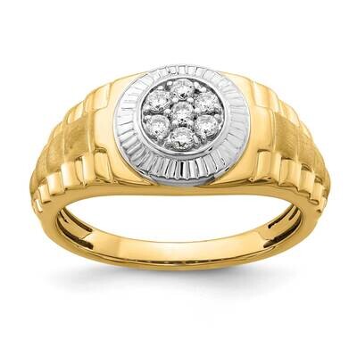 Si1/Si2, G H I, Men&#39;s Ring 14k Gold Lab Grown Diamond RM7596-025-10YWLG, MPN: RM7596-025-10YWLG, 88…