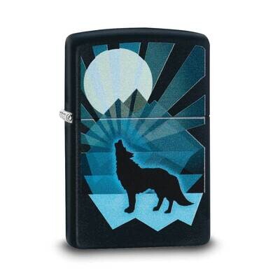 Zippo Black Matte Howl At The Moon Wolf Lighter GM22097, MPN: GM22097, 191693090727