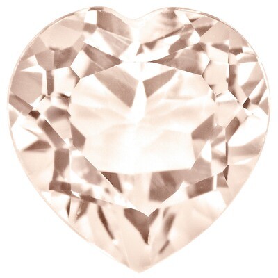 Morganite 5Mm Heart Faceted Aa Quality Gemstone MG-0500-HTF-AA, MPN: MG-0500-HTF-AA,