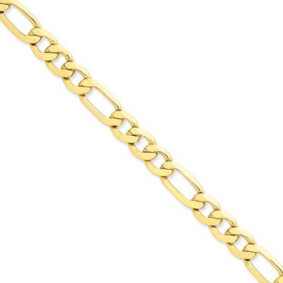8.75mm Concave Open Figaro Link Chain 9 Inch 14k Gold LFG220-9, MPN: LFG220-9, 886774417233