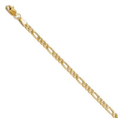 Leslie&#39;s 3.25mm Flat Figaro Chain 20 Inch - 14k Gold HB-1234-20, MPN: 1234-20, 886774542256