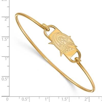 Columbus Blue Jackets Small Ctr Wire Bangle Gold-plated Sterling Silver GP015BJA-7, MPN: GP015BJA-7…