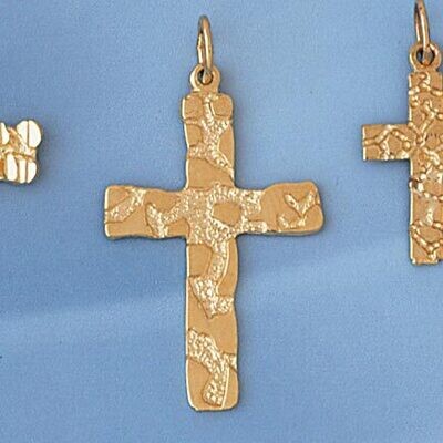 Dazzlers Jewelry Cross Pendant Necklace Charm Bracelet in Yellow, White or Rose Gold 7995, MPN: DZ-…
