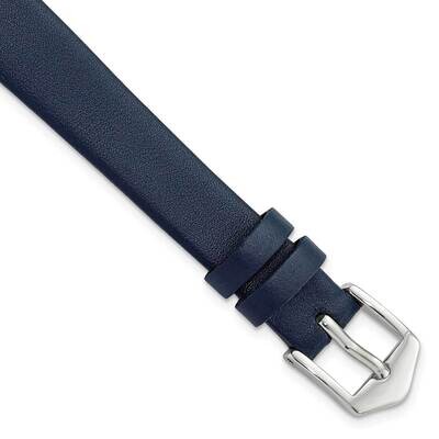 12mm Navy Blue Classic Calfskin Watch Band Gold-tone BA536-12, MPN: BA536-12,